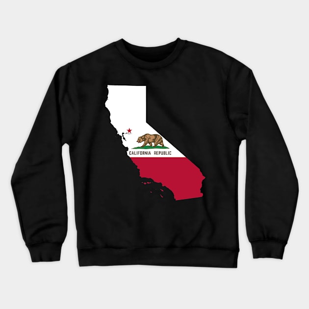 California Flag Map Crewneck Sweatshirt by Historia